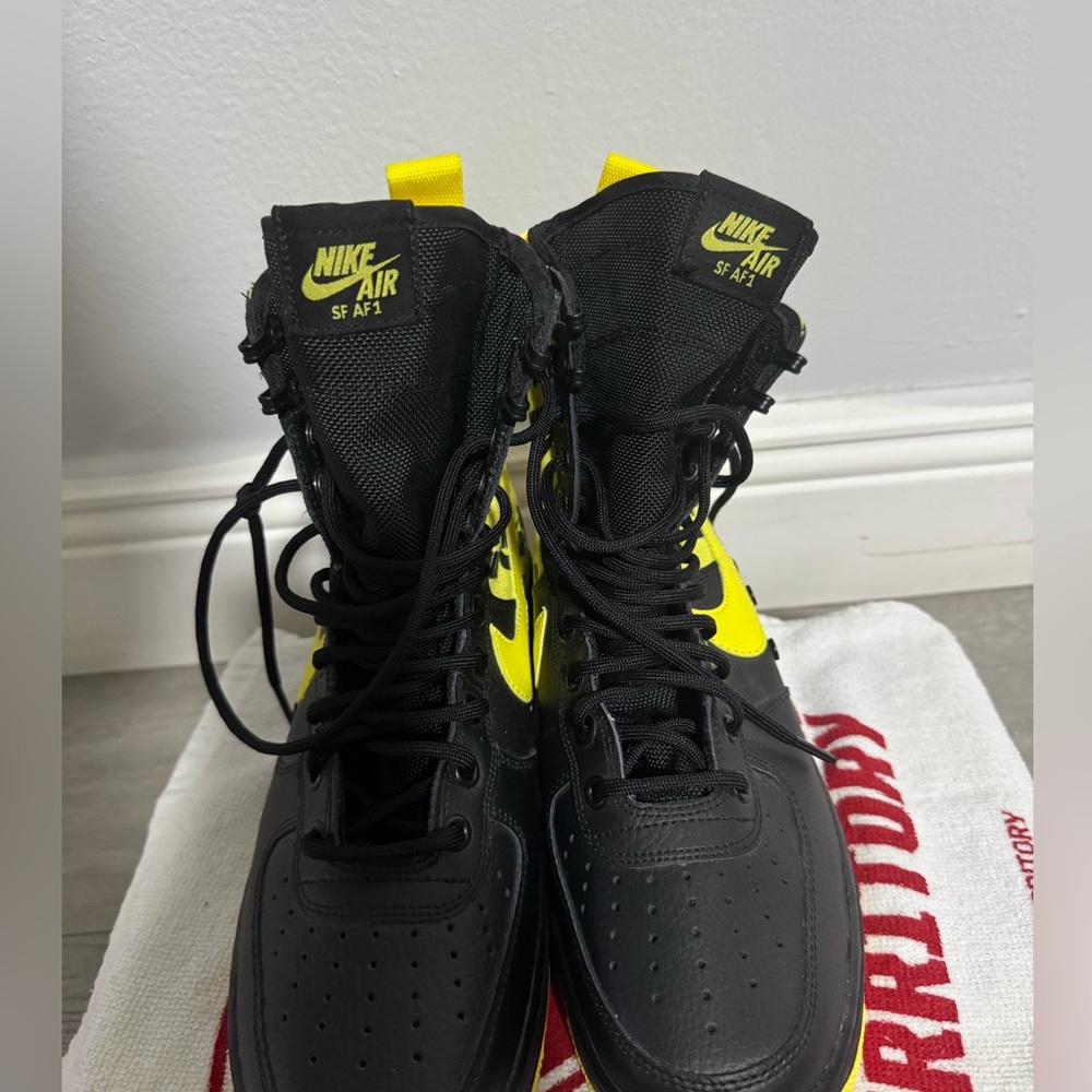 Nike Air SF AF1 Black and Yellow Sneakers SOLD
